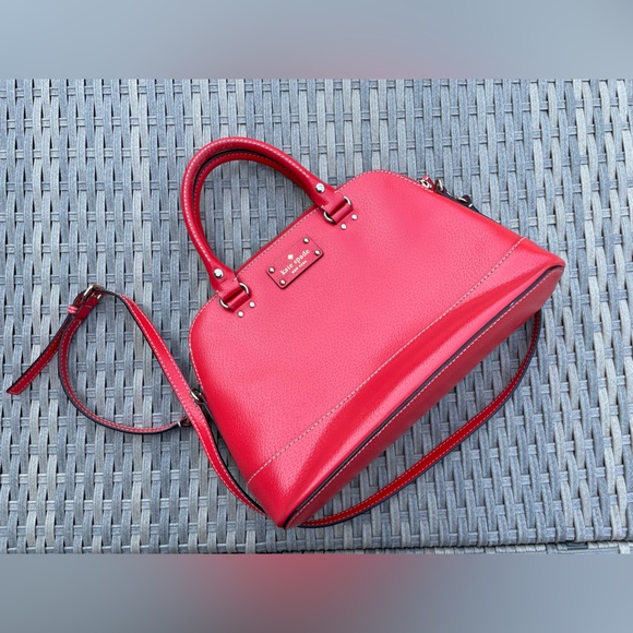 kate spade Handbags - Kate Spade leather red crossbody satchel purse
